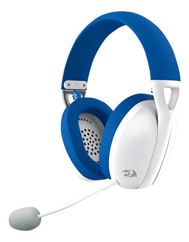 Audífonos Gamer Redragon Ire Pro H848b Bluetooth,azul/blanco