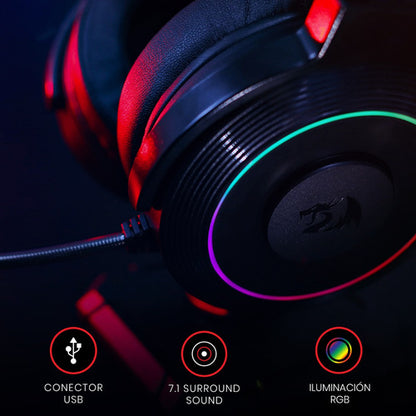 Redragon Audífonos Gamer Micrófono H320-rgb Lamia 2 7.1 Usb