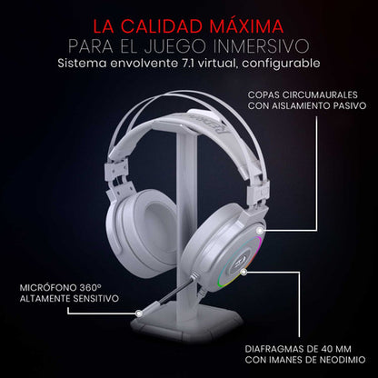 Redragon Audífonos Gamer Micrófono H320w Lamia 2 Usb Blanco