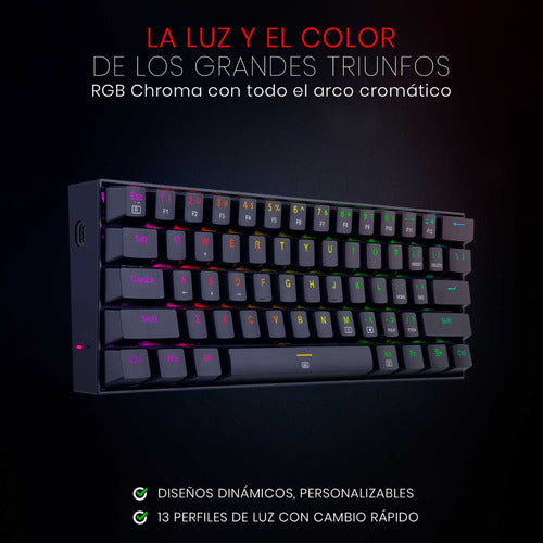 Teclado Mécanico 60% Redragon Dragonborn K630rgb Blue Switch