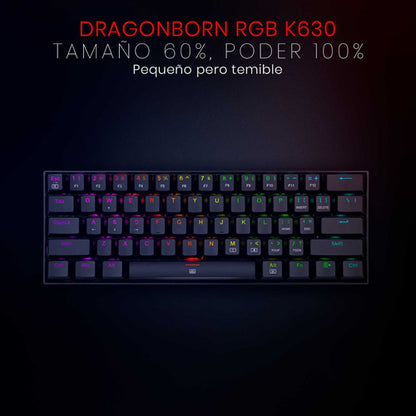 Teclado Mécanico 60% Redragon Dragonborn K630rgb Blue Switch