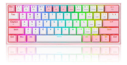 Teclado Mecánico Redragon 60% Fizz Pro K616rgb White/pink Bt