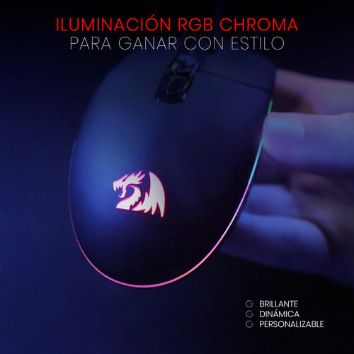 Mouse Gamer Redragon Óptico M719 Rgb Alámbric Usb-a 10.000dp