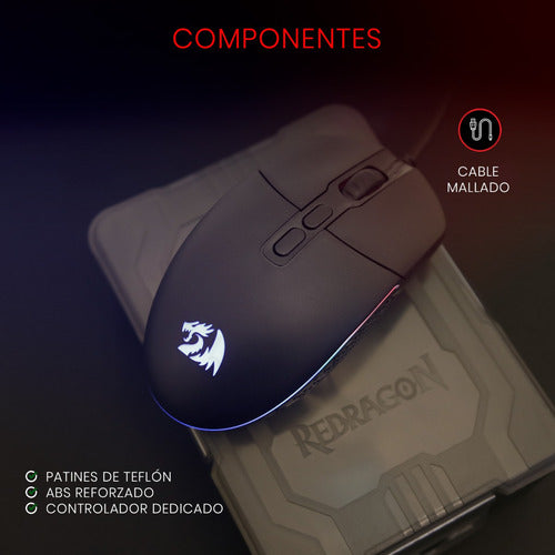 Mouse Gamer Redragon Óptico M719 Rgb Alámbric Usb-a 10.000dp