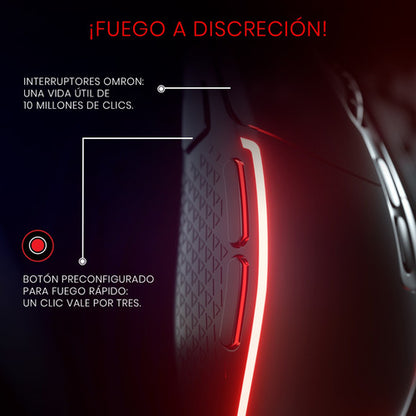 Mouse Gamer Redragon Óptico M719 Rgb Alámbric Usb-a 10.000dp