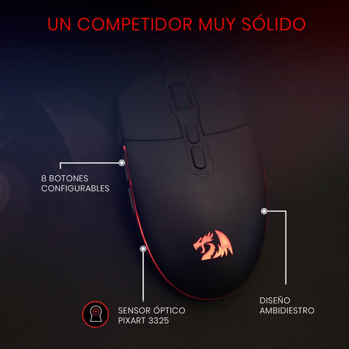 Mouse Gamer Redragon Óptico M719 Rgb Alámbric Usb-a 10.000dp