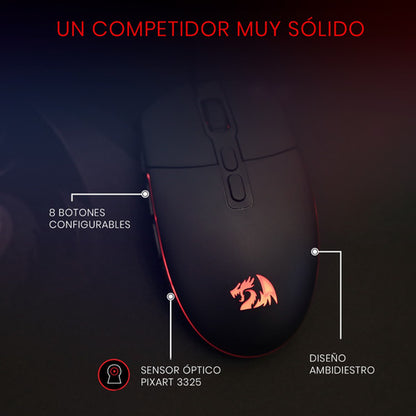 Mouse Gamer Redragon Óptico M719 Rgb Alámbric Usb-a 10.000dp