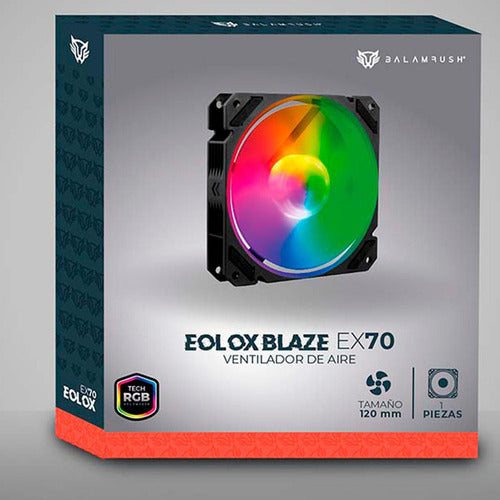Ventilador Balam Rush Eolox Blaze Ex70 Argb, 120mm, 1200rpm