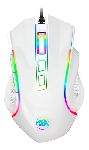 Mouse Gamer Redragon Óptico Griffin M607 Rgb 7200dpi, Blanco