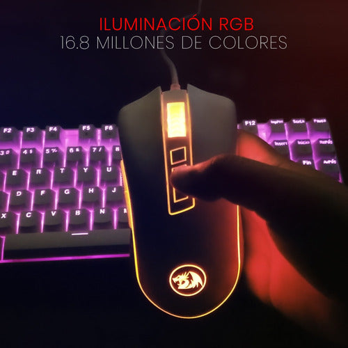 Mouse Gamer Redragon Óptico Cobra M711 Usb A, 5000dpi Blanco