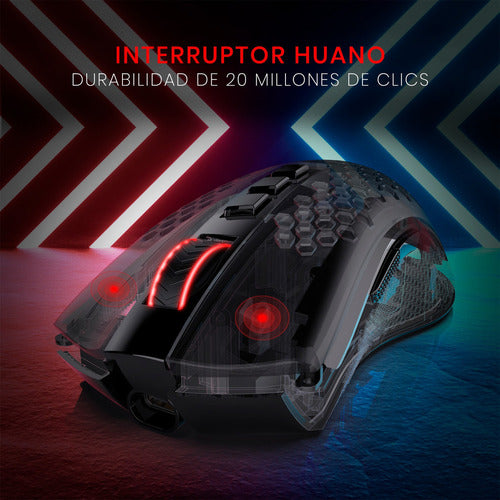 Storm Pro:  Wireless/alambrico + Dpi 100-16,000 + 8 Bot Rgb