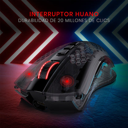 Storm Pro:  Wireless/alambrico + Dpi 100-16,000 + 8 Bot Rgb