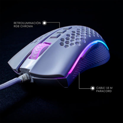 Mouse Gamer Redragon Óptico Rgb Storm Elite M988 Usb Blanco