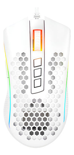 Mouse Gamer Redragon Óptico Rgb Storm Elite M988 Usb Blanco