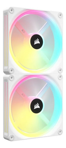 Ventilador Corsair Icue Link Qx140 Rgb 140mm Blanco 2 Piezas