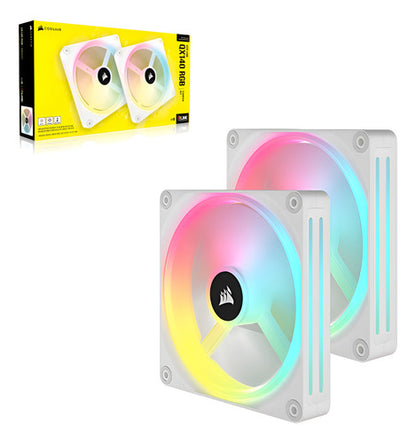 Ventilador Corsair Icue Link Qx140 Rgb 140mm Blanco 2 Piezas