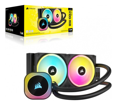 Corsair Icue Link H100i Rgb Aio Líquido 2x120mm 480-2400rpm