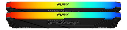 Memoria Ram Kingston Fury Beast Rgb Ddr4, 3600mhz 16gb 2x8gb