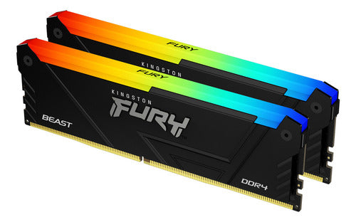 Memoria Ram Kingston Fury Beast Rgb Ddr4, 3600mhz 16gb 2x8gb