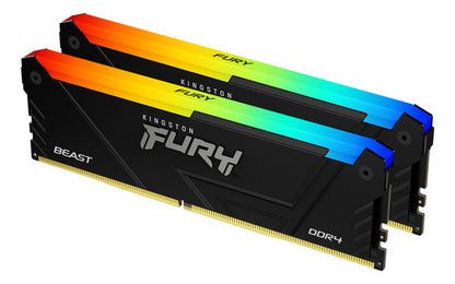 Memoria Ram Kingston Fury Beast Rgb Ddr4, 3600mhz 16gb 2x8gb
