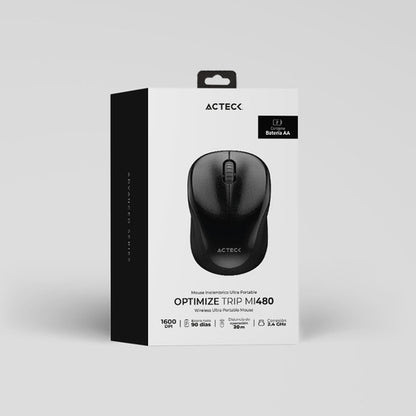 Mouse Ergonómico Acteck Óptico Opti Trip Mi480 Usb-a 1600dpi