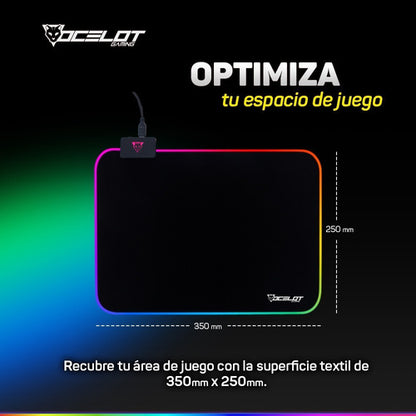 Mousepad Gamer Ocelot Gaming Omp01, 35 X 25cm, Grosor 3mm