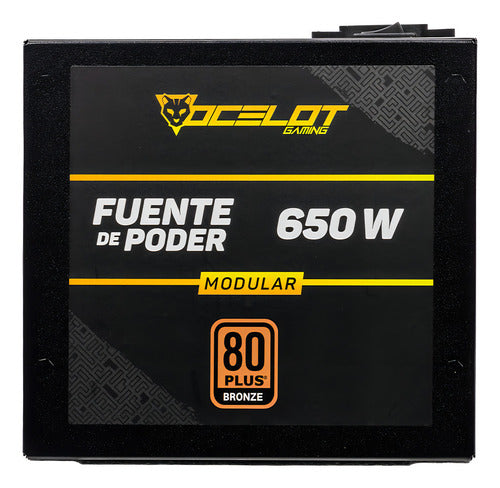 Fuente De Poder Ops650 Ocelot  Atx 650w Modular 80+ Bronce