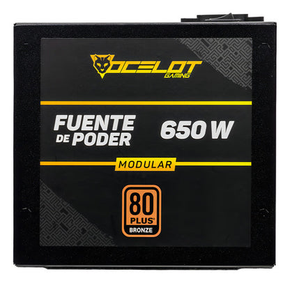 Fuente De Poder Ops650 Ocelot  Atx 650w Modular 80+ Bronce