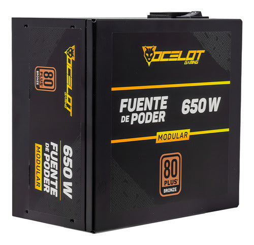 Fuente De Poder Ops650 Ocelot  Atx 650w Modular 80+ Bronce