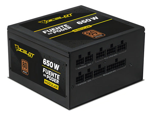 Fuente De Poder Ops650 Ocelot  Atx 650w Modular 80+ Bronce