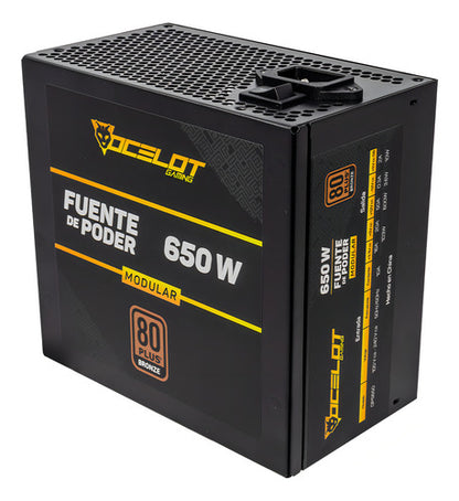 Fuente De Poder Ops650 Ocelot  Atx 650w Modular 80+ Bronce