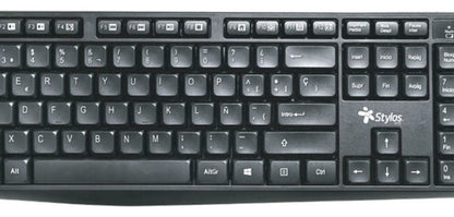 Teclado Stylos Stptec4b Rf Inalámbrico + Usb, Negro (español