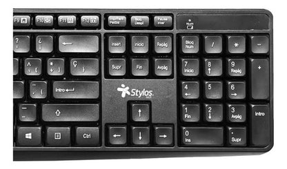 Teclado Stylos Stptec5b, Alámbrico, Usb, Negro (español)