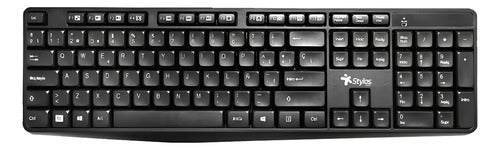 Teclado Stylos Stptec5b, Alámbrico, Usb, Negro (español)
