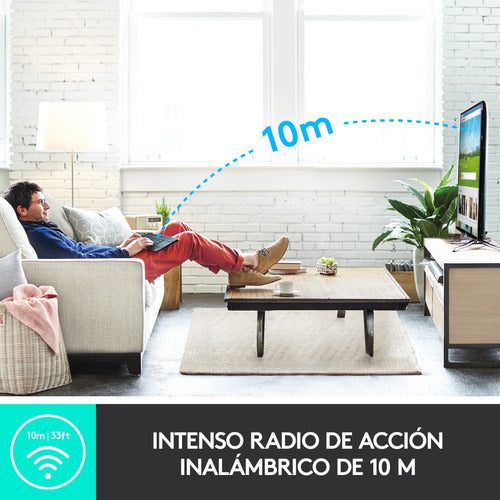 Teclado Logitech Touch K400 Plus, Inalámbrico, Usb (español)