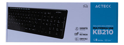 Teclado Acteck Tm100, Inalámbrico, Usb, Negro (español)
