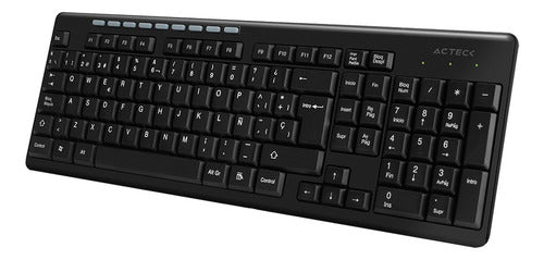 Teclado Acteck Tm100, Inalámbrico, Usb, Negro (español)