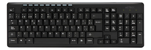 Teclado Acteck Tm100, Inalámbrico, Usb, Negro (español)
