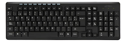 Teclado Acteck Tm100, Inalámbrico, Usb, Negro (español)