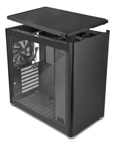 Gabinete Yeyian Hussar Plus Ventana Midi-tower Usb 3.2 Negro