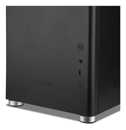 Gabinete Yeyian Hussar Plus Ventana Midi-tower Usb 3.2 Negro