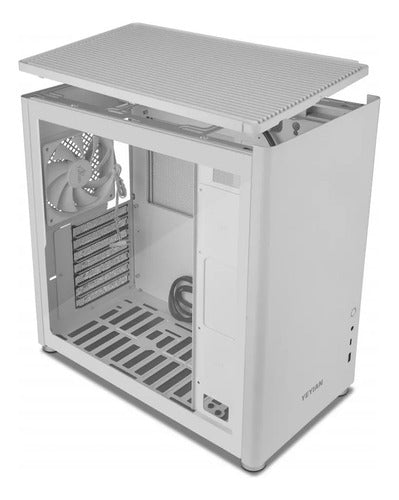 Gabinete Yeyian Hussar Plus Ventana Midi-tower Usb 3.2 Blanc