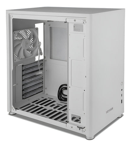 Gabinete Yeyian Hussar Plus Ventana Midi-tower Usb 3.2 Blanc