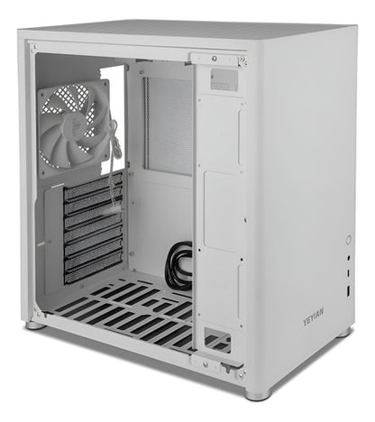 Gabinete Yeyian Hussar Plus Ventana Midi-tower Usb 3.2 Blanc
