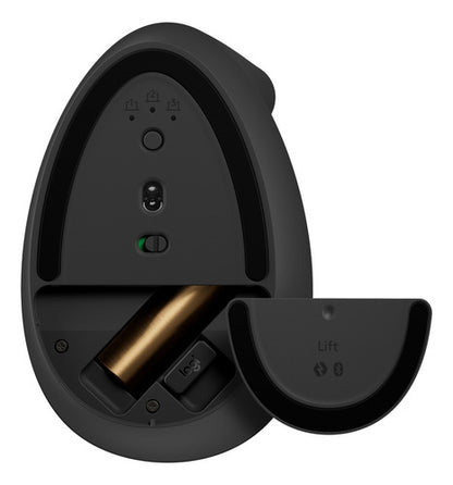 Mouse Vertical Inalámbrico Logitech  Serie Ergo Lift Grafito