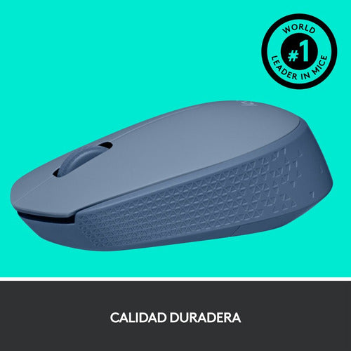 Mouse Ergonómico Logitech Óptico M170 Inal Usb 1000dpi Azul