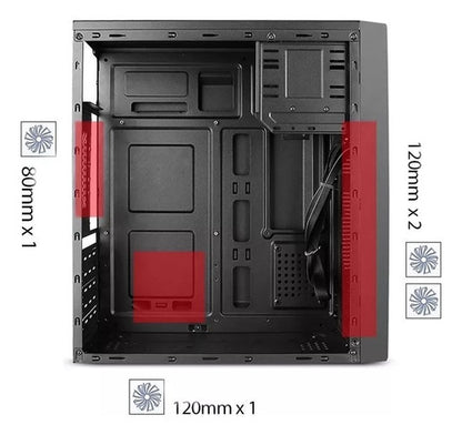 Gabinete Atx Micro Atx Con Fuente De Poder 500w Pc Stylos