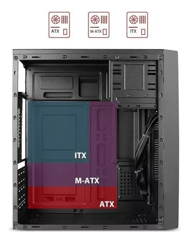 Gabinete Atx Micro Atx Con Fuente De Poder 500w Pc Stylos