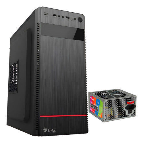 Gabinete Atx Micro Atx Con Fuente De Poder 500w Pc Stylos