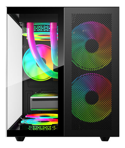 Gabinete Xzeal Cxi1 Con Ventana Argb Cubo Micro-atx/mini-itx